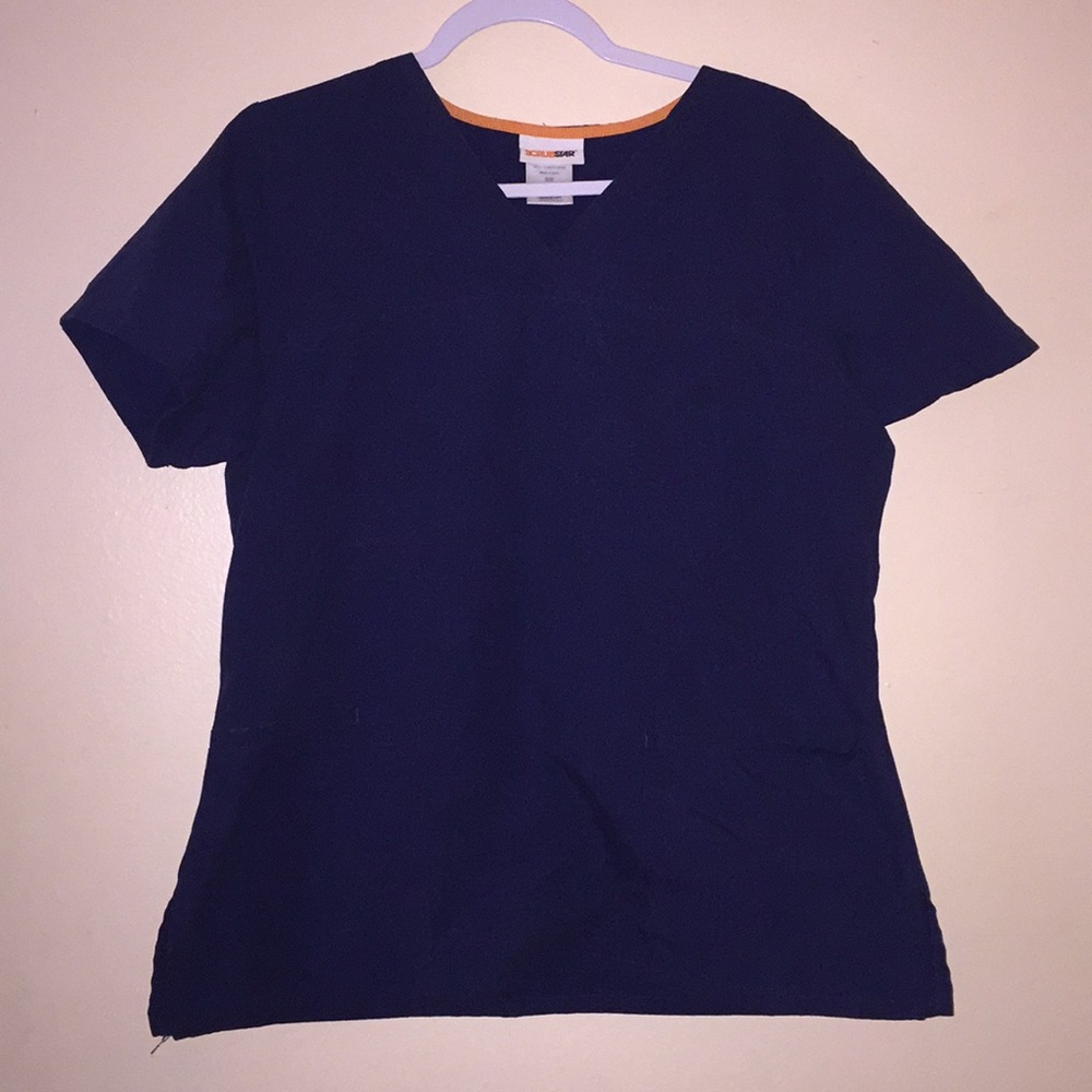 Navy Blue Scrub Top